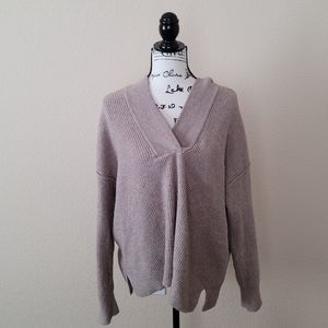 Aerie Hoodie Waffle Knit Sweater, Size Small
